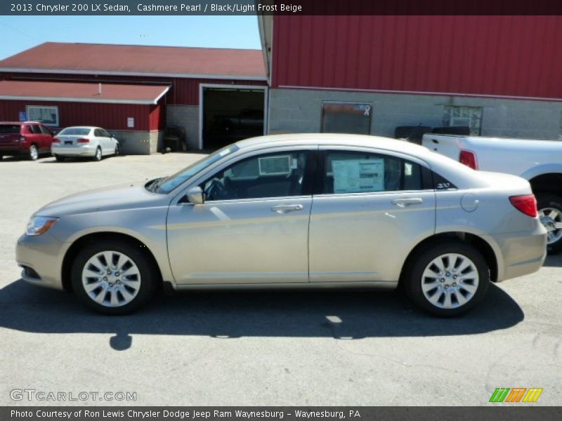 Cashmere Pearl / Black/Light Frost Beige 2013 Chrysler 200 LX Sedan