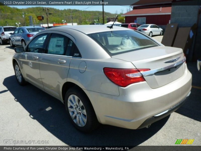Cashmere Pearl / Black/Light Frost Beige 2013 Chrysler 200 LX Sedan