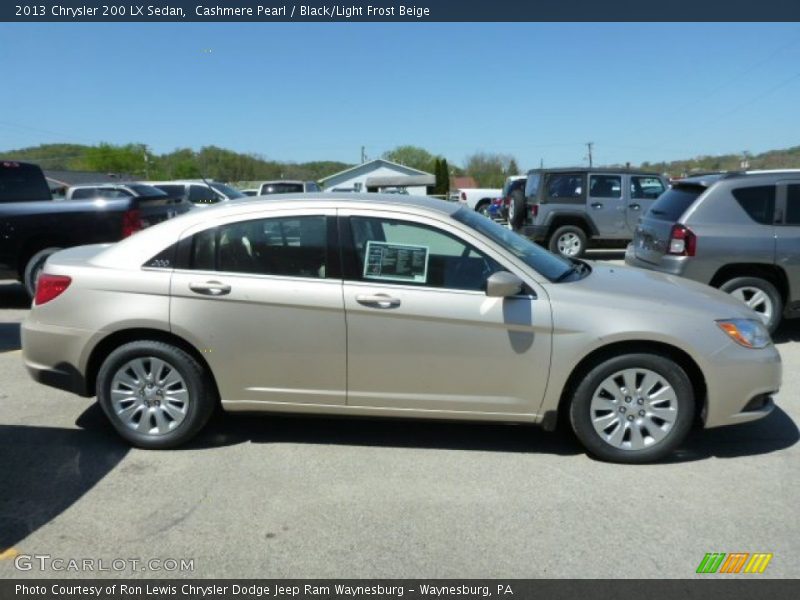 Cashmere Pearl / Black/Light Frost Beige 2013 Chrysler 200 LX Sedan