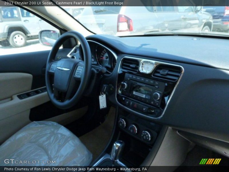 Cashmere Pearl / Black/Light Frost Beige 2013 Chrysler 200 LX Sedan