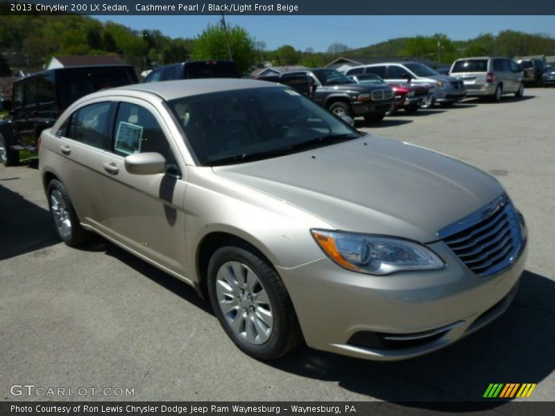 Cashmere Pearl / Black/Light Frost Beige 2013 Chrysler 200 LX Sedan