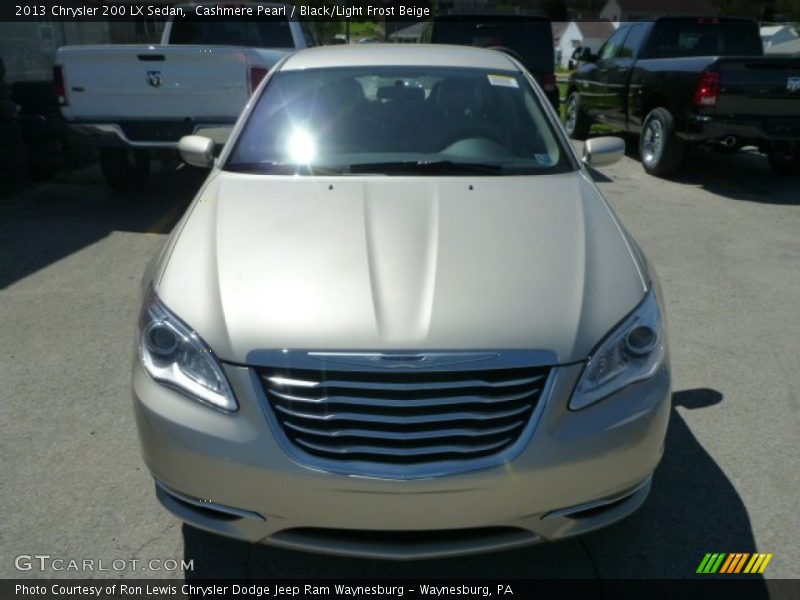 Cashmere Pearl / Black/Light Frost Beige 2013 Chrysler 200 LX Sedan
