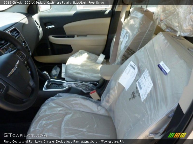 Cashmere Pearl / Black/Light Frost Beige 2013 Chrysler 200 LX Sedan