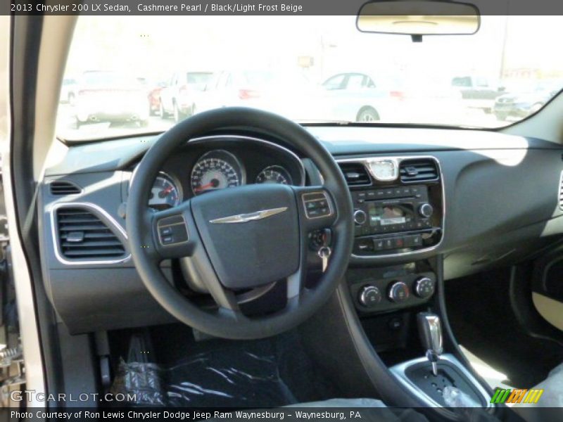 Cashmere Pearl / Black/Light Frost Beige 2013 Chrysler 200 LX Sedan