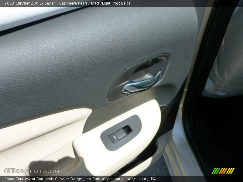 Cashmere Pearl / Black/Light Frost Beige 2013 Chrysler 200 LX Sedan