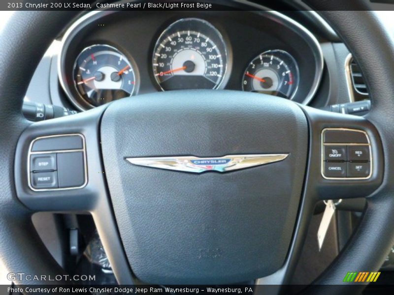 Cashmere Pearl / Black/Light Frost Beige 2013 Chrysler 200 LX Sedan