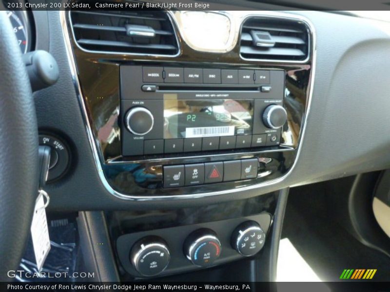 Cashmere Pearl / Black/Light Frost Beige 2013 Chrysler 200 LX Sedan