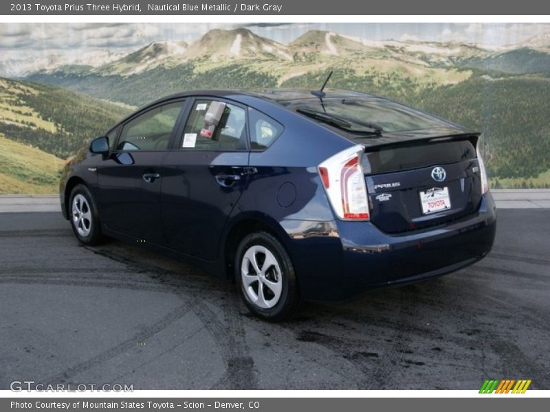 Nautical Blue Metallic / Dark Gray 2013 Toyota Prius Three Hybrid