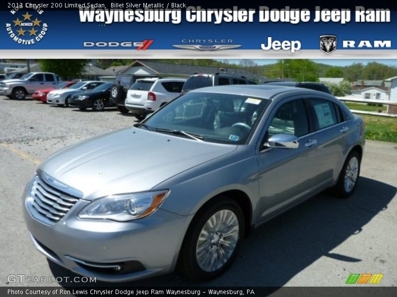 Billet Silver Metallic / Black 2013 Chrysler 200 Limited Sedan
