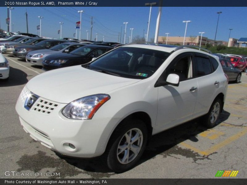 Phantom White / Gray 2010 Nissan Rogue SL AWD