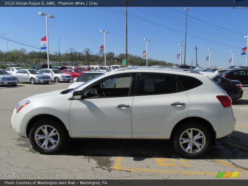 Phantom White / Gray 2010 Nissan Rogue SL AWD
