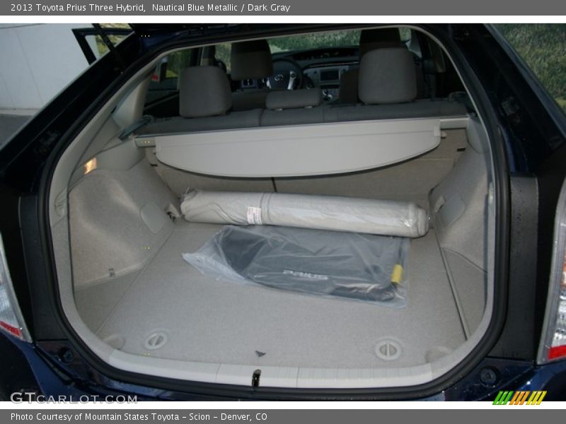 Nautical Blue Metallic / Dark Gray 2013 Toyota Prius Three Hybrid