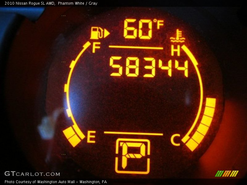 Phantom White / Gray 2010 Nissan Rogue SL AWD