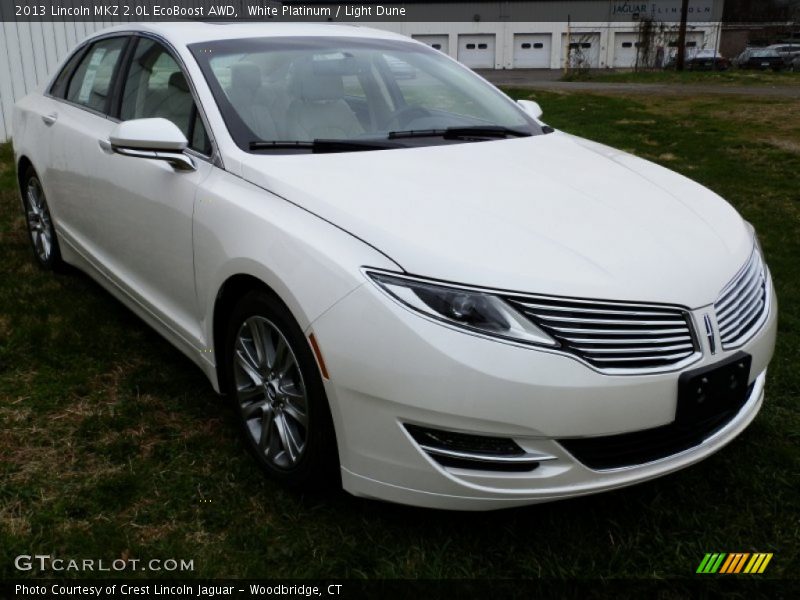 White Platinum / Light Dune 2013 Lincoln MKZ 2.0L EcoBoost AWD
