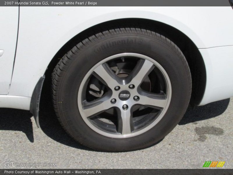Powder White Pearl / Beige 2007 Hyundai Sonata GLS