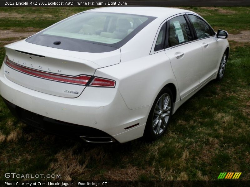 White Platinum / Light Dune 2013 Lincoln MKZ 2.0L EcoBoost AWD