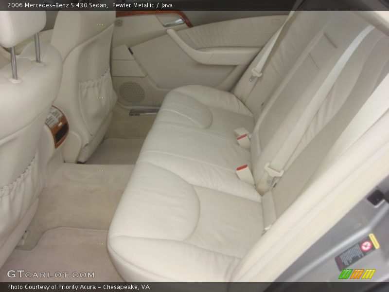 Rear Seat of 2006 S 430 Sedan