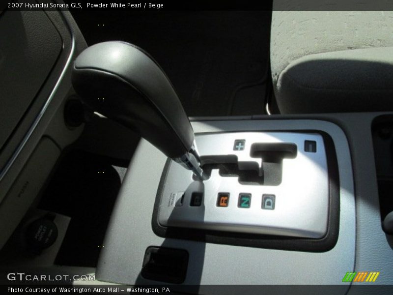 Powder White Pearl / Beige 2007 Hyundai Sonata GLS