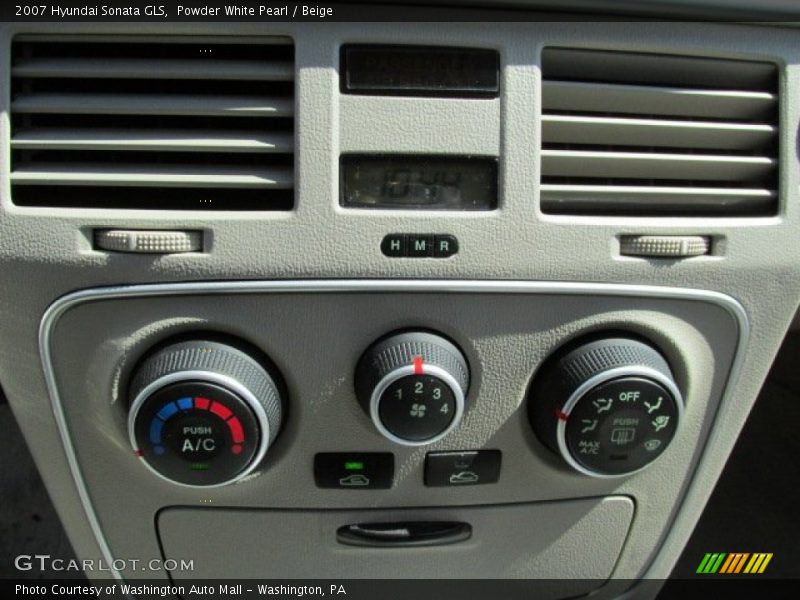 Powder White Pearl / Beige 2007 Hyundai Sonata GLS