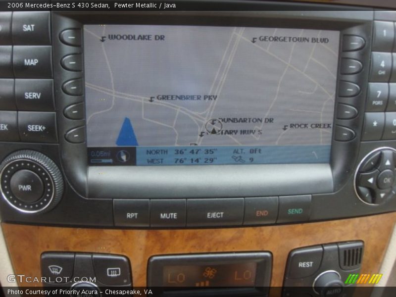 Navigation of 2006 S 430 Sedan