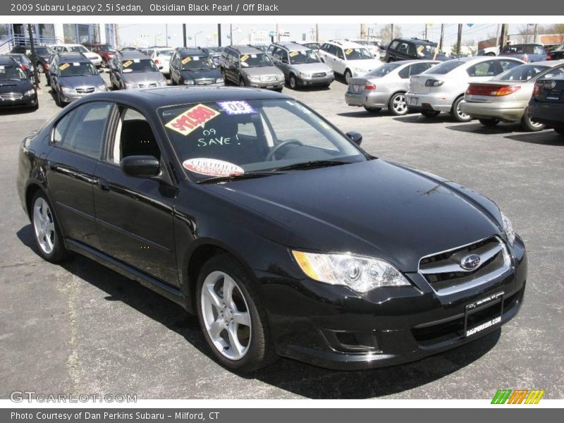 Obsidian Black Pearl / Off Black 2009 Subaru Legacy 2.5i Sedan
