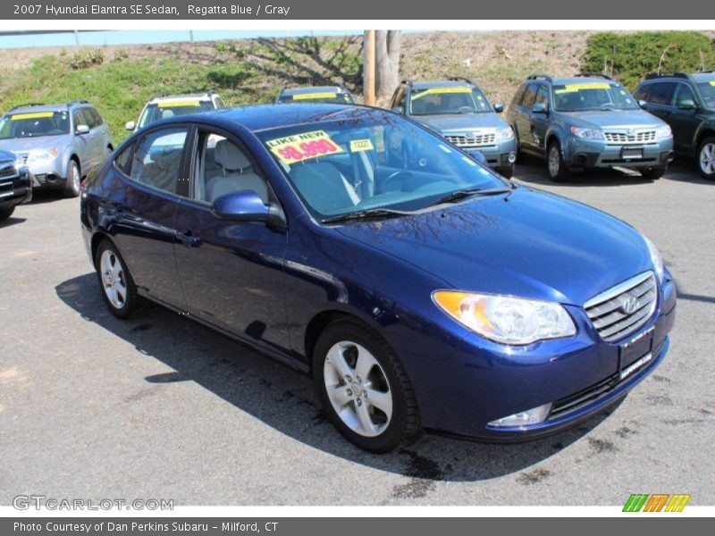 Regatta Blue / Gray 2007 Hyundai Elantra SE Sedan
