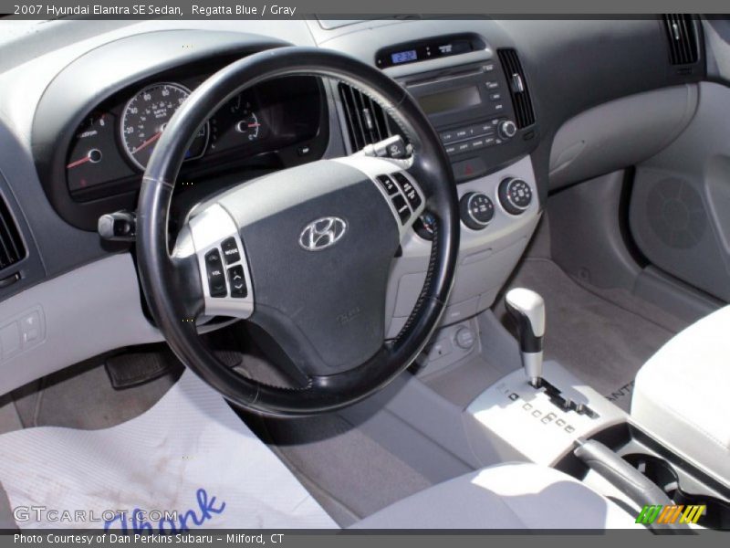 Regatta Blue / Gray 2007 Hyundai Elantra SE Sedan