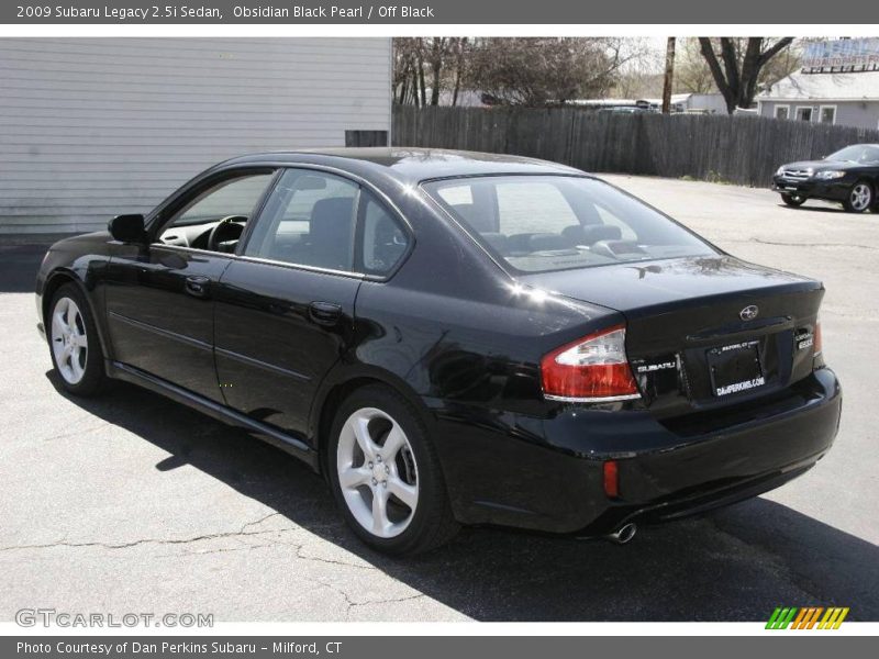 Obsidian Black Pearl / Off Black 2009 Subaru Legacy 2.5i Sedan