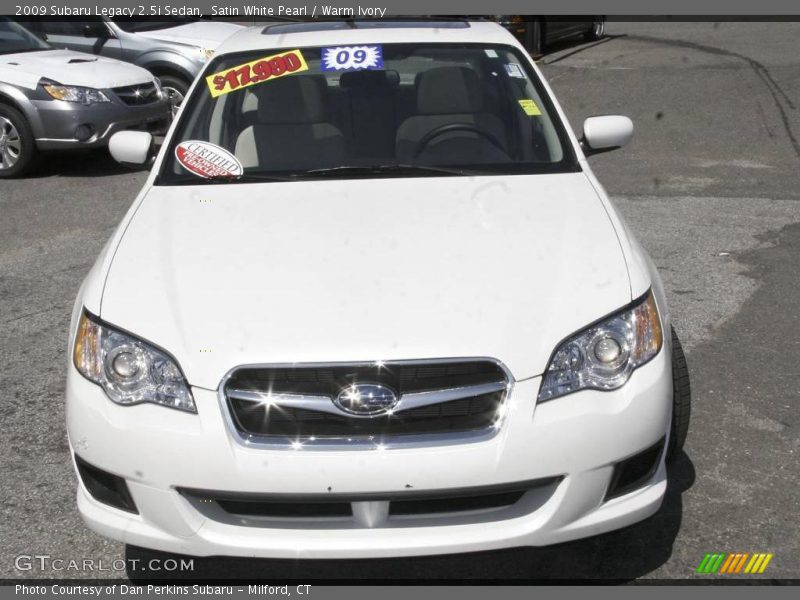 Satin White Pearl / Warm Ivory 2009 Subaru Legacy 2.5i Sedan
