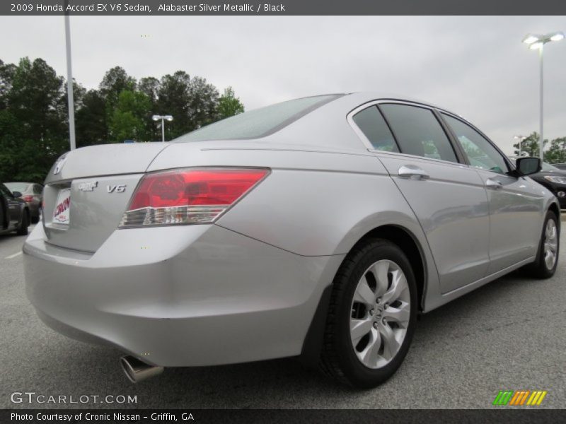 Alabaster Silver Metallic / Black 2009 Honda Accord EX V6 Sedan
