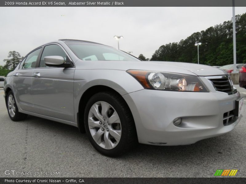 Alabaster Silver Metallic / Black 2009 Honda Accord EX V6 Sedan