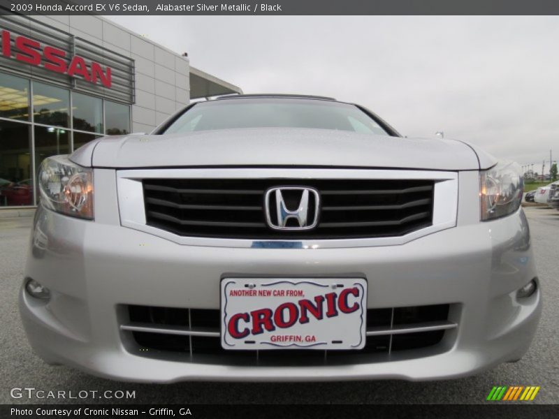 Alabaster Silver Metallic / Black 2009 Honda Accord EX V6 Sedan