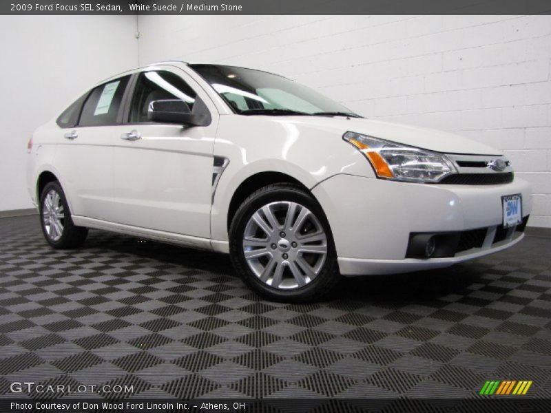 White Suede / Medium Stone 2009 Ford Focus SEL Sedan