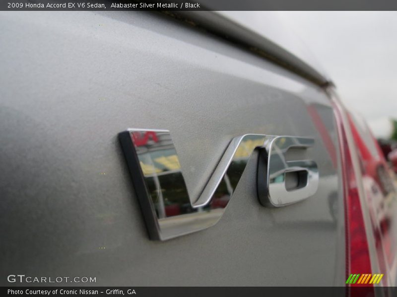 Alabaster Silver Metallic / Black 2009 Honda Accord EX V6 Sedan