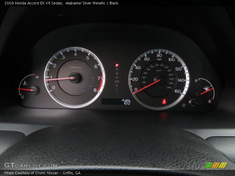 Alabaster Silver Metallic / Black 2009 Honda Accord EX V6 Sedan