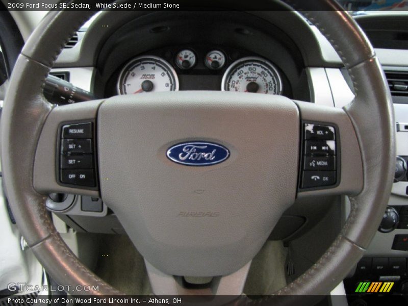 White Suede / Medium Stone 2009 Ford Focus SEL Sedan