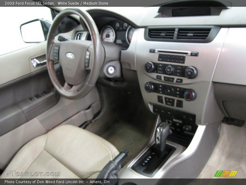 White Suede / Medium Stone 2009 Ford Focus SEL Sedan