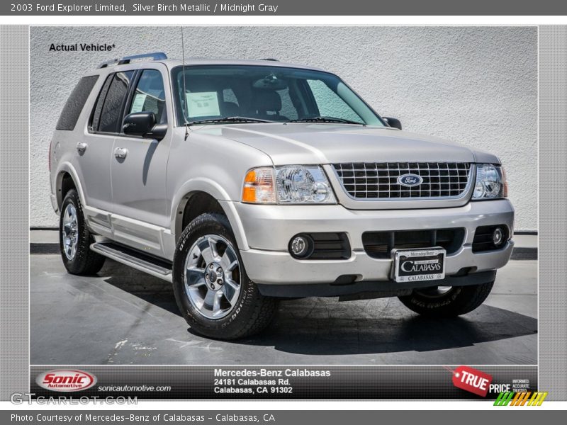 Silver Birch Metallic / Midnight Gray 2003 Ford Explorer Limited