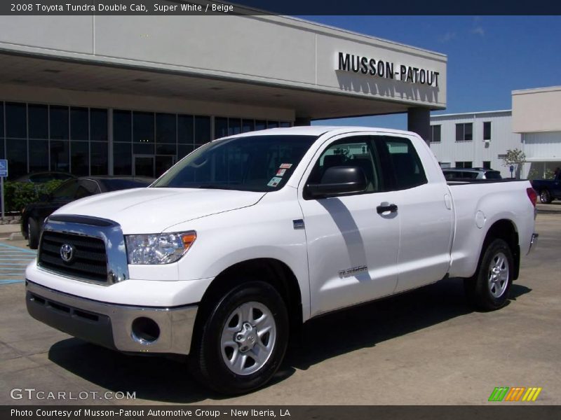 Super White / Beige 2008 Toyota Tundra Double Cab