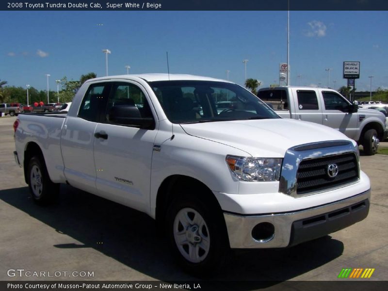 Super White / Beige 2008 Toyota Tundra Double Cab