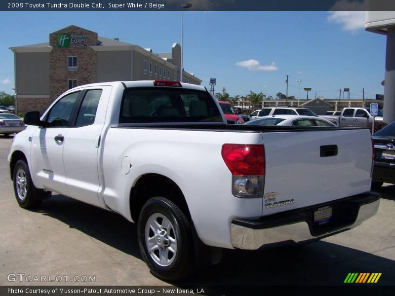 Super White / Beige 2008 Toyota Tundra Double Cab