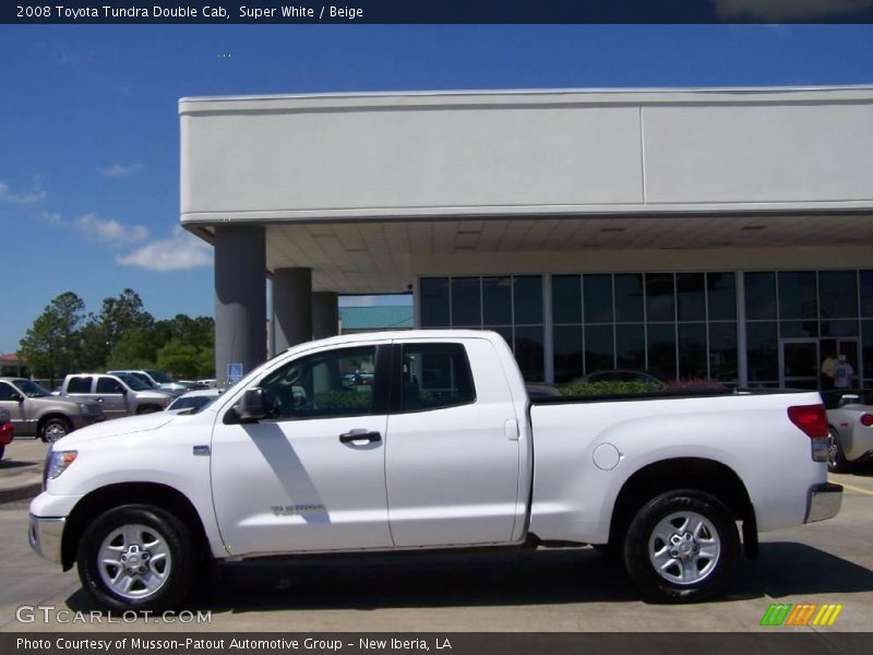 Super White / Beige 2008 Toyota Tundra Double Cab