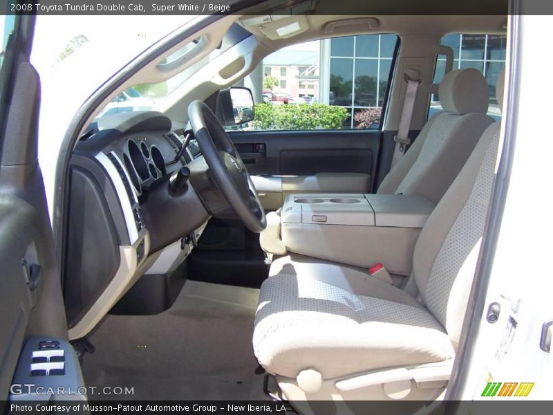 Super White / Beige 2008 Toyota Tundra Double Cab