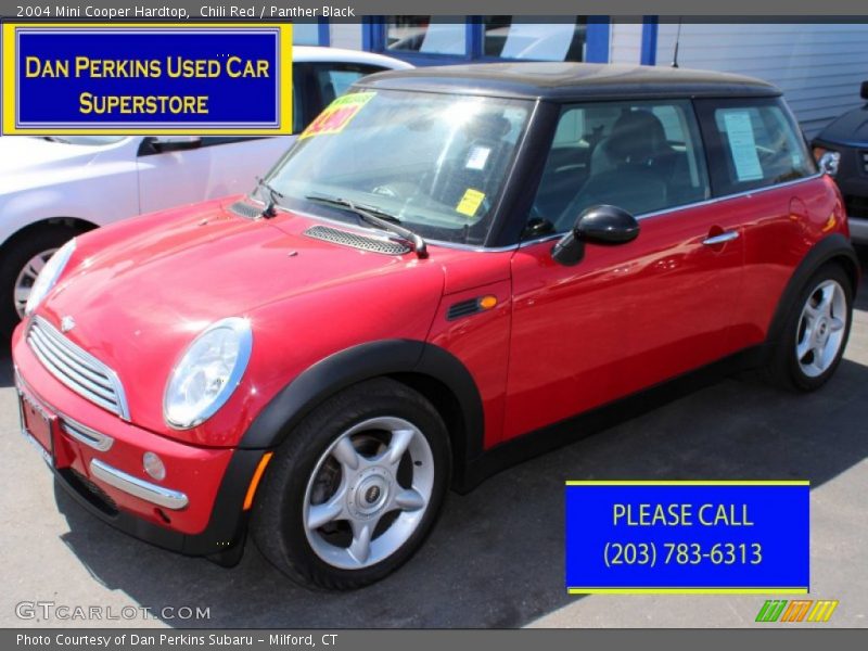 Chili Red / Panther Black 2004 Mini Cooper Hardtop