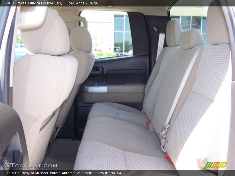 Super White / Beige 2008 Toyota Tundra Double Cab