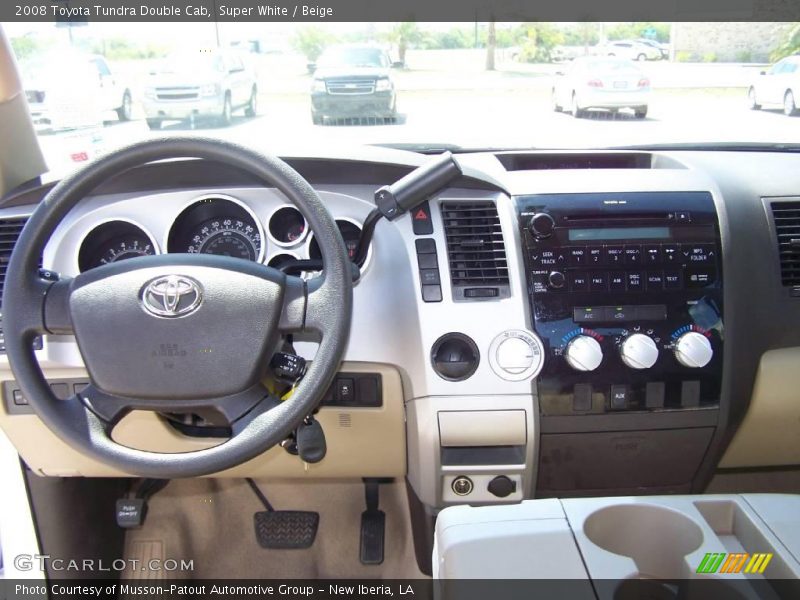 Super White / Beige 2008 Toyota Tundra Double Cab