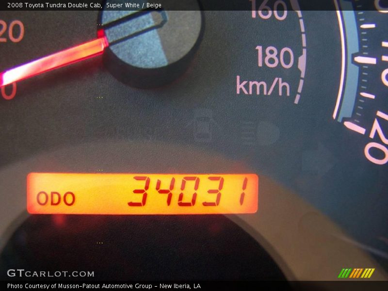 Super White / Beige 2008 Toyota Tundra Double Cab