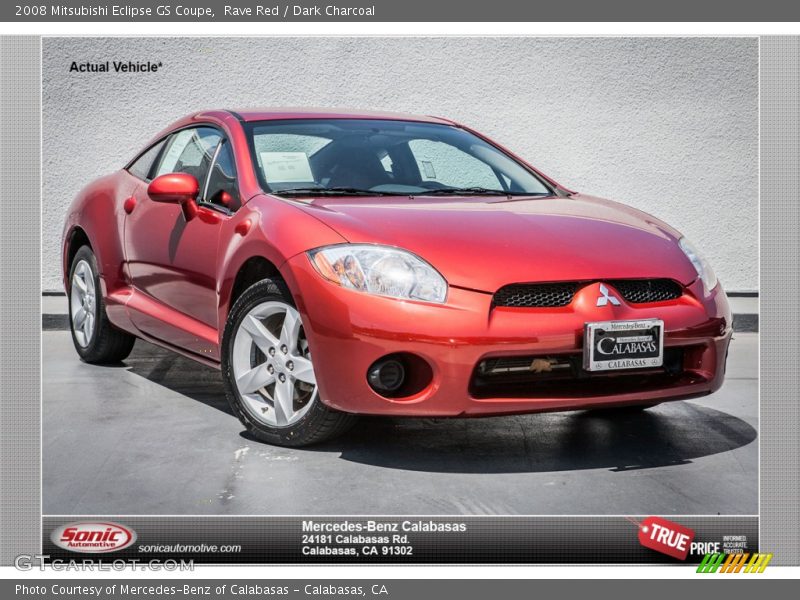 Rave Red / Dark Charcoal 2008 Mitsubishi Eclipse GS Coupe