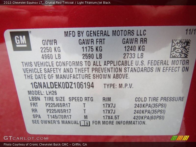 Crystal Red Tintcoat / Light Titanium/Jet Black 2013 Chevrolet Equinox LT