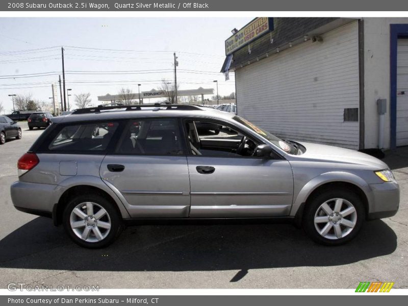 Quartz Silver Metallic / Off Black 2008 Subaru Outback 2.5i Wagon